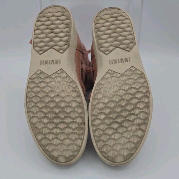 Inuikii Rose Pink Classic Sneaker Womens Size 9 Snow Shearling Boots Lace Up EUC - Picture 9 of 9